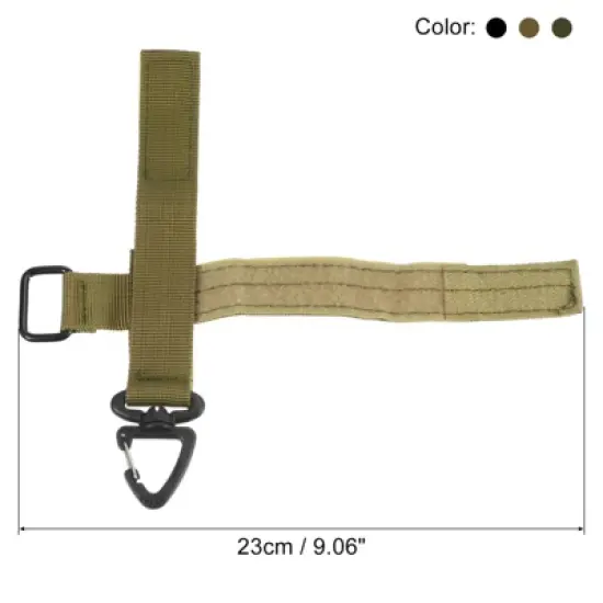 Unique Bargains Glove Holder Set 3Pcs Nylon Webbing 360 Degree Revolve Buckle with Key Clip for Belt Black Green Khaki image {1}