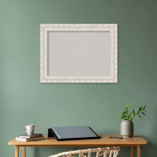 34"x26" Opera Wood Frame Gray Cork Board Off-White - Amanti Art image {5}
