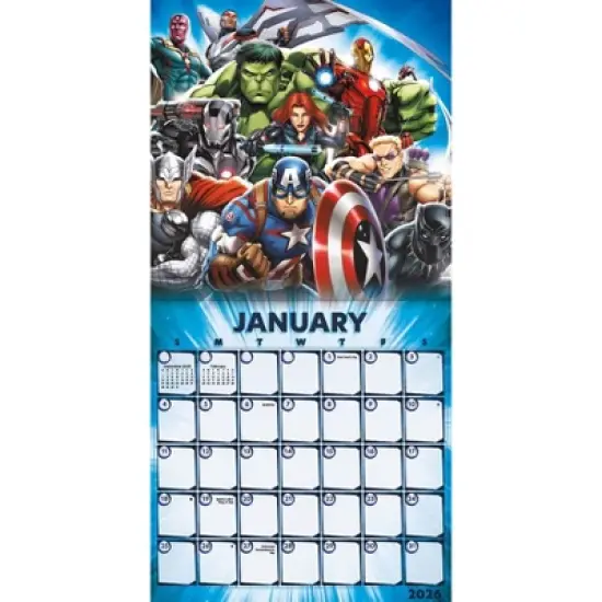 Marvel 2026 Avengers 12"x12" Wall Calendar image {1}