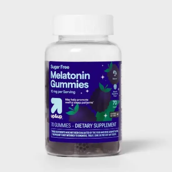 Sugar Free Melatonin 10mg Gummies - Blackberry - 70ct - up&up&trade; image {4}