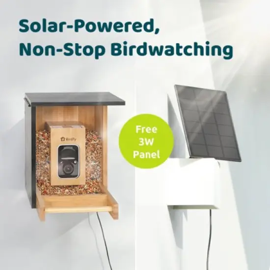 Smart Wild Bird Feeder with Camera for Outdoor , AI Enabled Bird Recognition & Solar Power image {6}