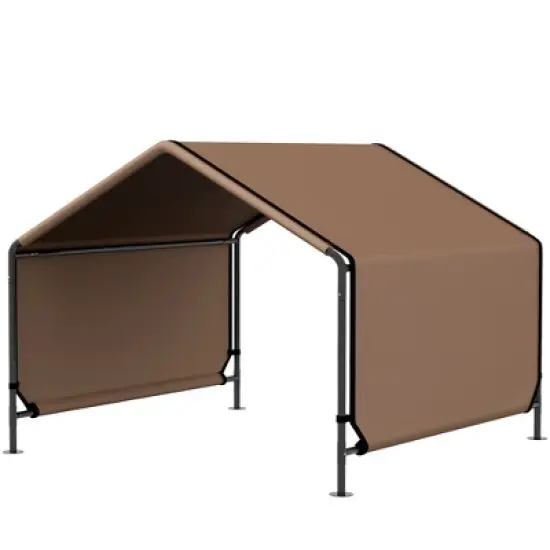 PawHut Dog Tent, Portable Dog Shelter, Water Resistant Dog Beach Tent for Shade Protection, Outdoor, Garden, Patio, Backyard, Brown image {3}
