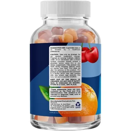 Men's Multivitamin Gummies with Zinc, Multivitamin Supplement for Overall Health & Energy Support, Orange, Cherry & Strawberry Flavor, Phytoral, 90ct image {1}