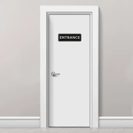 Unique Bargains Acrylic Self-Adhesive Decor Home Business ENTRANCE Sign 2 Pcs image {3}