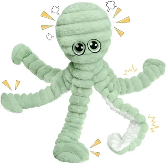 Prime Pets Dog Toys for Large Small Medium Dogs, 27" Extra Large Octopus Crinkle Squeaky Dog Chew Toy image {7}