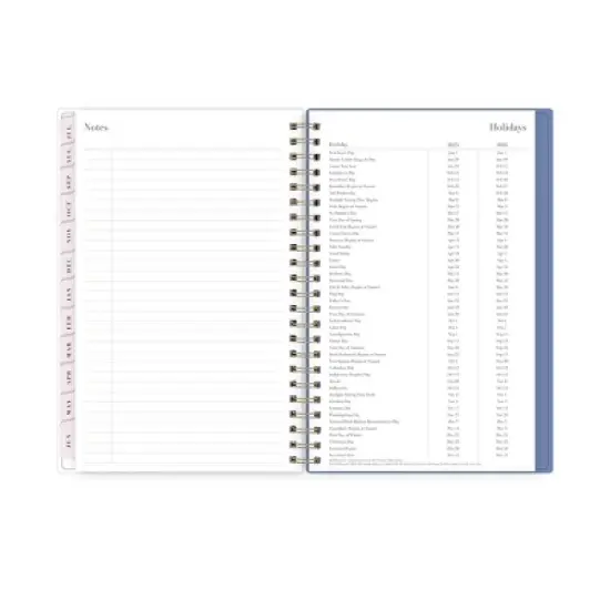 Blue Sky Rachel Parcell 2025-2026 Weekly/Monthly Wirebound Planner 5"x8" Printed Allie Warm Stripe image {9}