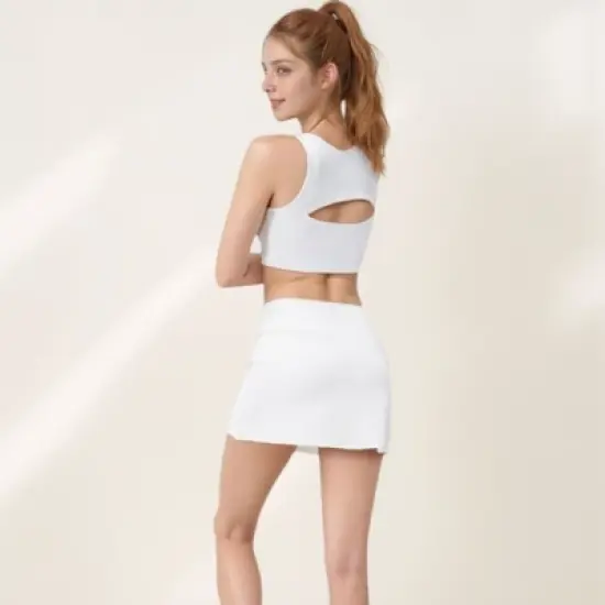 Anna-Kaci Active Women's Sports Bra with Scoop Neck and Front Cutout Design for Low to Medium Impact Workouts image {6}