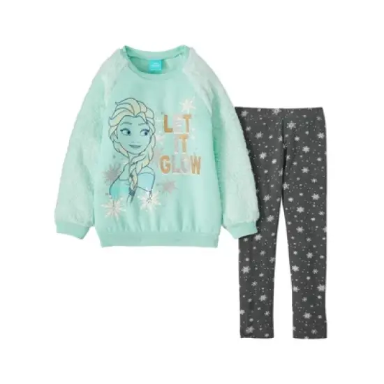Disney Frozen Elsa Girls Fleece Sweatshirt & Pants  image {8}