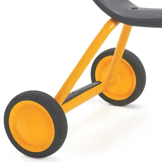 Children's Factory MyRider Maxi Power-Coated Steel Kids Tricycle Ride with Vario Seat, Solid Tires, and Handlebars for Little Riders, Yellow image {3}