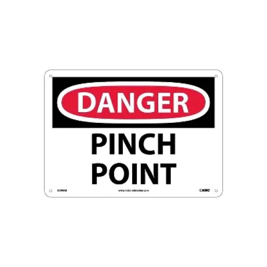 National Marker Danger Signs; Pinch Point 10X14 .040 Aluminum D599AB image {1}