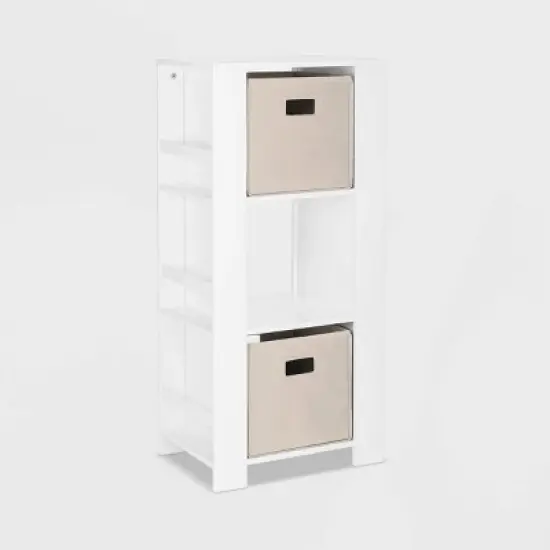 Kids' Book Nook Collection Cubby Storage Tower and Bookshelves with 2 Bins - RiverRidge  image {9}