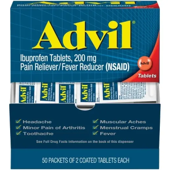Advil 50x2 Tablet Dispenser - Ibuprofen (NSAID) - 50ct image {8}