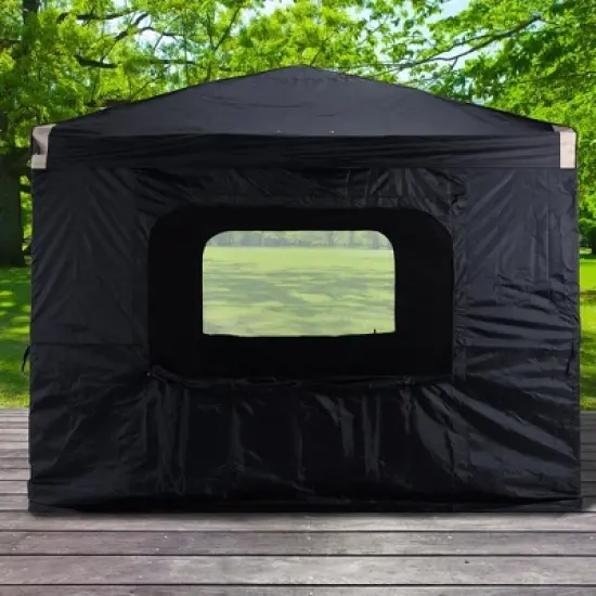 Aoodor Canopy Sidewall Replacement with 2 Side Zipper and Windows for 10' x 10' Pop Up Canopy Tent (Sidewall Only) image {1}