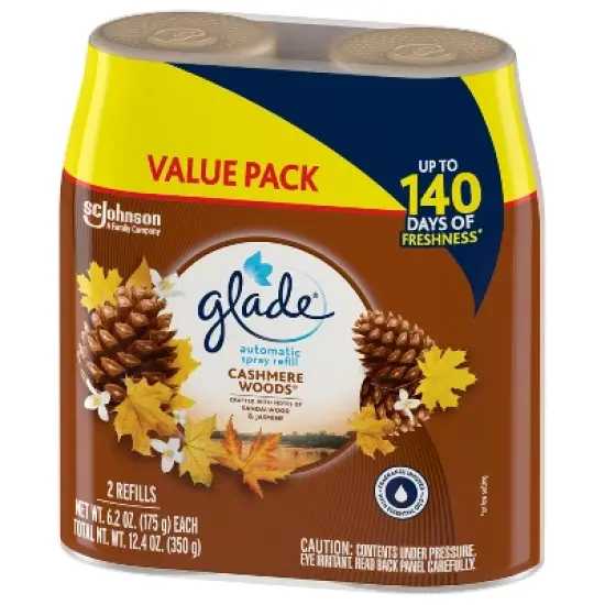 Glade Automatic Spray Air Freshener - Cashmere Woods - 6.2oz/2pk image {12}