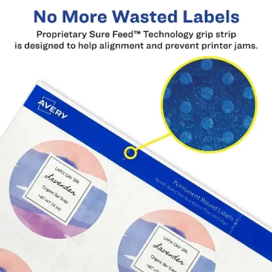Avery Printable Self-Adhesive Permanent 3/4" Round ID Labels 3/4"dia. Clear 400/Pk 4222 image {3}