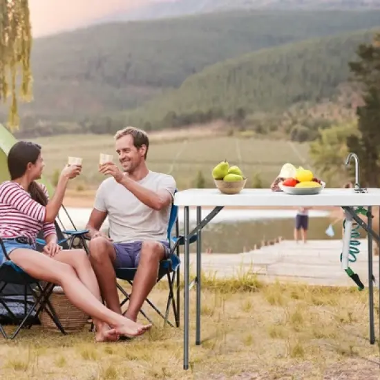 Costway Folding Fish Table Hunting Clean Cutting Camping Sink Faucet w Sprayer image {8}