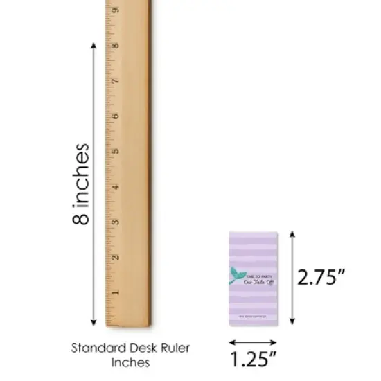 Big Dot of Happiness Let's Be Mermaids - Mini Candy Bar Wrapper Stickers - Baby Shower or Birthday Party Small Favors - 40 Count image {4}