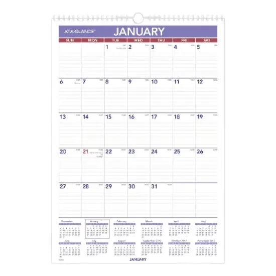 Erasable Wall Calendar, 12 x 17, White Sheets, 12-Month (Jan to Dec): 2026 image {4}