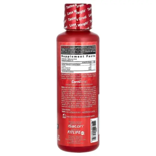 Isatori L-Carnitine LS3 1500, Pink Lemonade, 1,500 mg, 16 fl oz (480 ml) image {1}