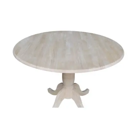 Timothy Round Drop Leaf Table - Unfinished - International Concepts image {5}