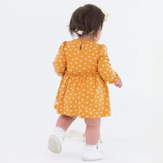 RuffleButts Infant Girls Long Sleeve Skirted Romper image {4}