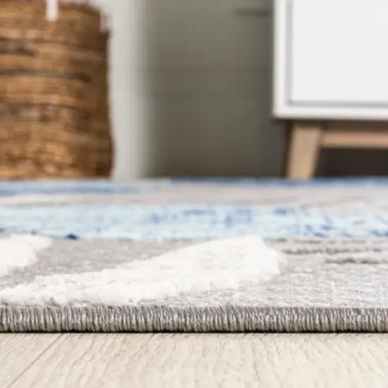 Monstera Tropical Leaf High-Low Indoor/Outdoor Area Rug - JONATHAN Y image {5}