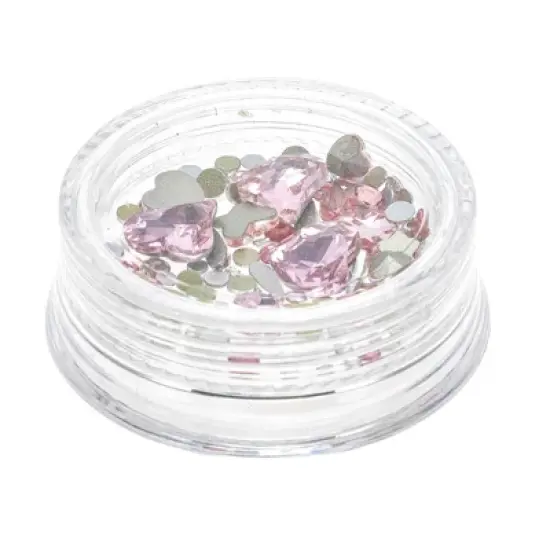 Unique Bargains Women's Elegant Rhinestone Nail Supplies Pink 1 Set image {4}