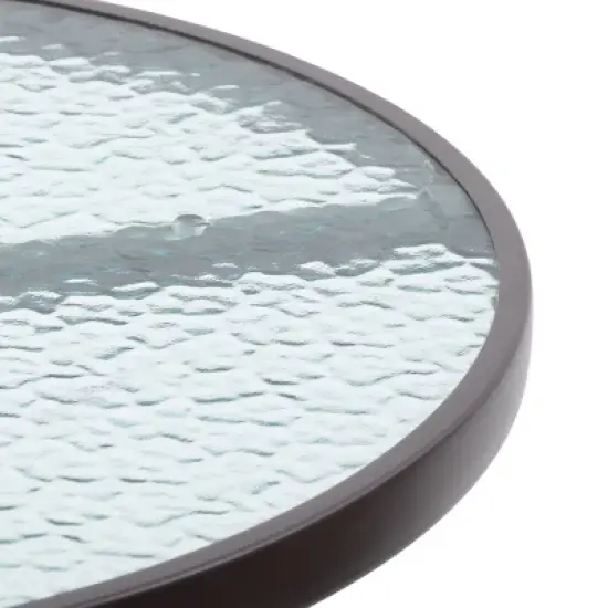 3pc Outdoor Dining Furniture Patio Bistro Set with 2 Folding Chairs & Round Table -Crestlive Products image {7}