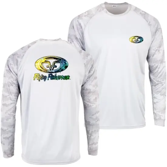 Flying Fisherman Mahi Skin Performance Long Sleeve T-Shirt - White image {1}