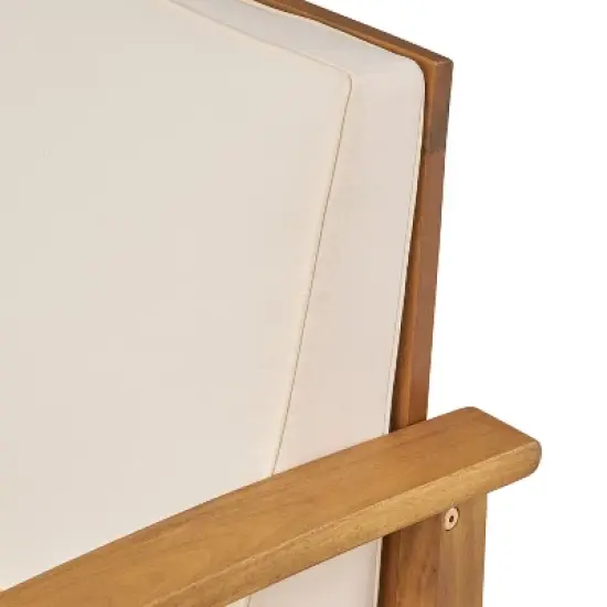 FIONECA 6-Piece Outdoor Patio Sofa Set with Cushions, PE Wicker Sectional Conversation Furniture with Coffee Table, Cream image {14}