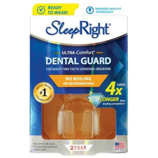 SleepRight Ultra-Comfort Dental Guard Mouth Guard for Teeth Grinding Prevention &ndash; No Boil, Extra Strong, Custom Fit, Clenching & Bruxism Protection image {9}