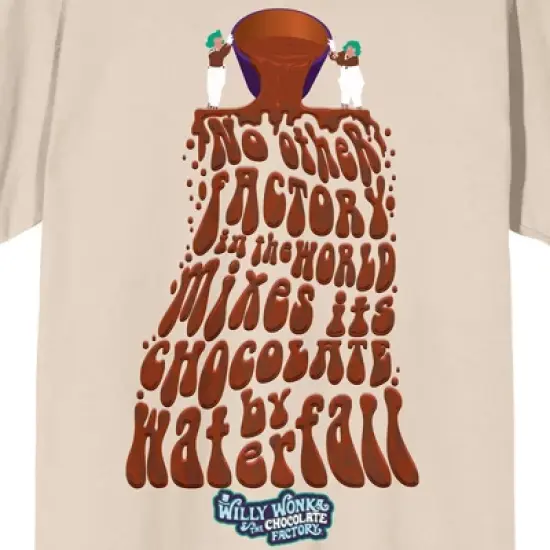 Willy Wonka & The Chocolate Factory Chocolate Waterfall Natural T-Shirt image {1}