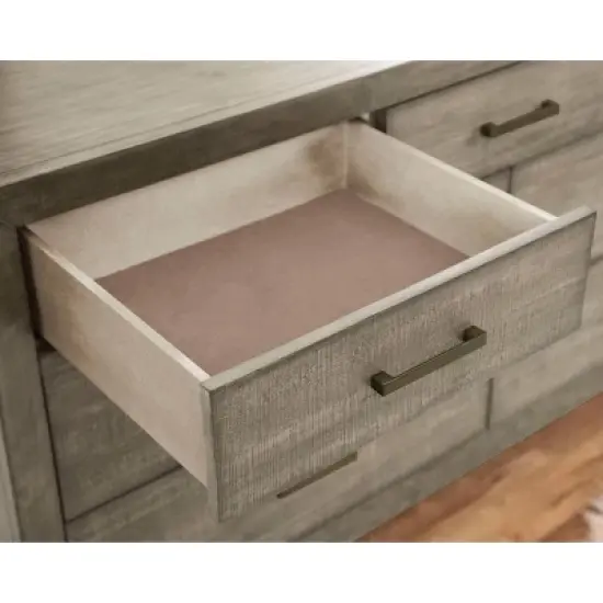 6pc Aurora Mid-Century Gray Bedroom Set with Upholstered Bed - Abbyson Living image {14}