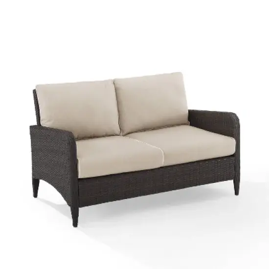 Crosley Kiawah Wicker Outdoor Patio Loveseat image {9}
