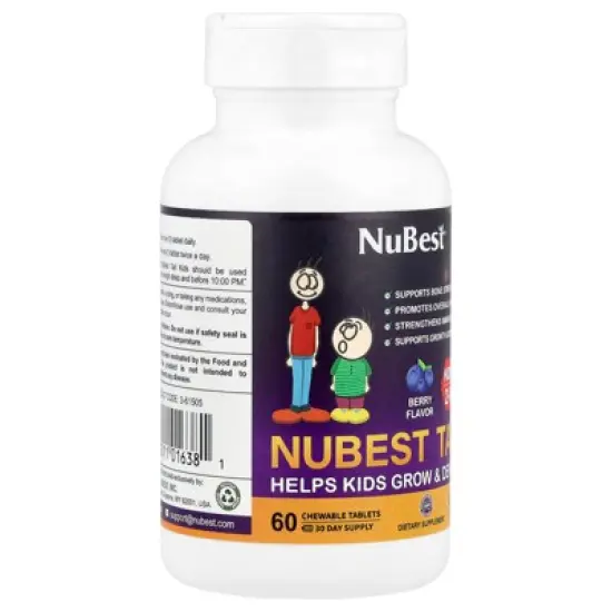 NuBest Tall&reg;, Kids Ages 2-9, Berry, 60 Chewable Tablets image {3}