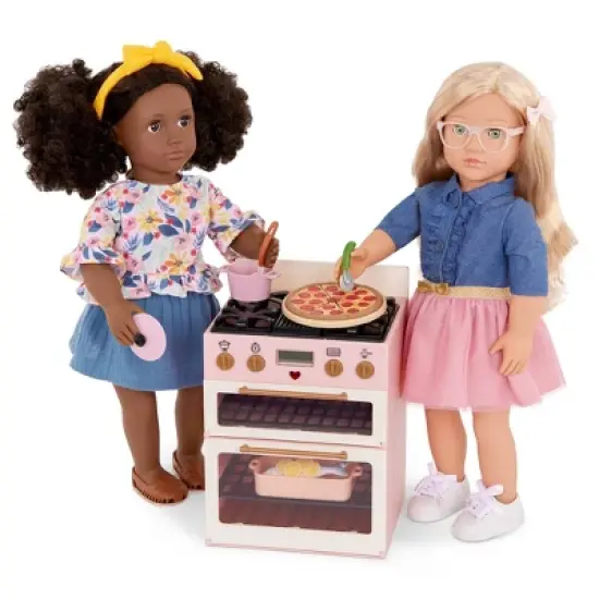 Our Generation Make & Bake Stove with Oven & Cooking Sounds Accessory Set for 18" Dolls image {1}