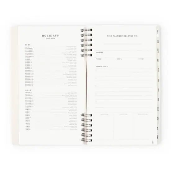 Altitude Supplies 5"x8" Weekly and Monthly Planner, July 2025 to June 2026, Cream Arch image {4}