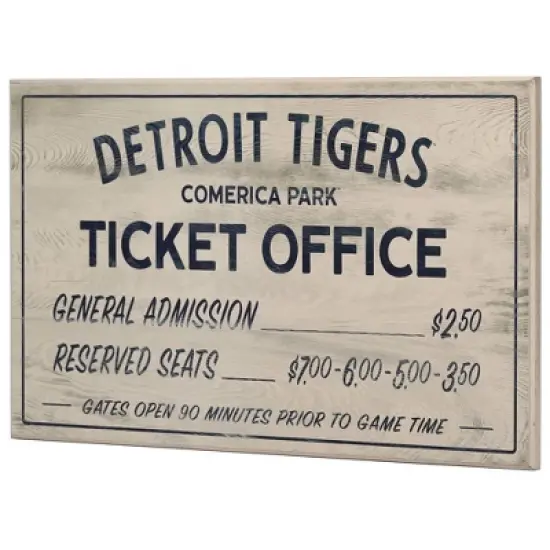 MLB Detroit Tigers Baseball Sign Panel image {1}