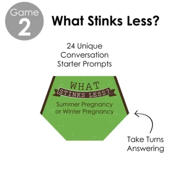 Big Dot of Happiness Woodland Creatures - Baby Shower Conversation Starter - 2-in-1 Dirty Diaper Game - Set of 24 image {5}