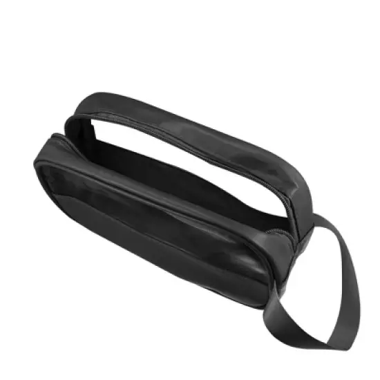 Unique Bargains Large Travel Zipper Clear Portable Makeup Organizer Bag 1 Pc image {4}