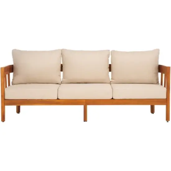Owen 3 Seater Sofa - Indoor/Outdoor - PAT7091 - Natural/Taupe - Safavieh image {11}