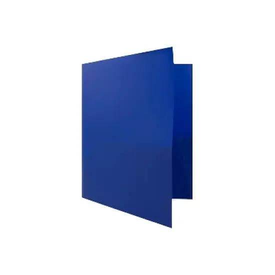 JAM Paper Pop 2-Pocket Portfolio Folder Deep Blue 96/Box (382EBUB) image {3}