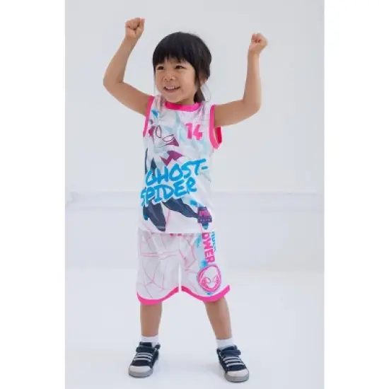 Marvel Spider-Man Spider-Gwen Ghost Spider Girls Tank Top and Bike Shorts Toddler to Big Kid image {1}