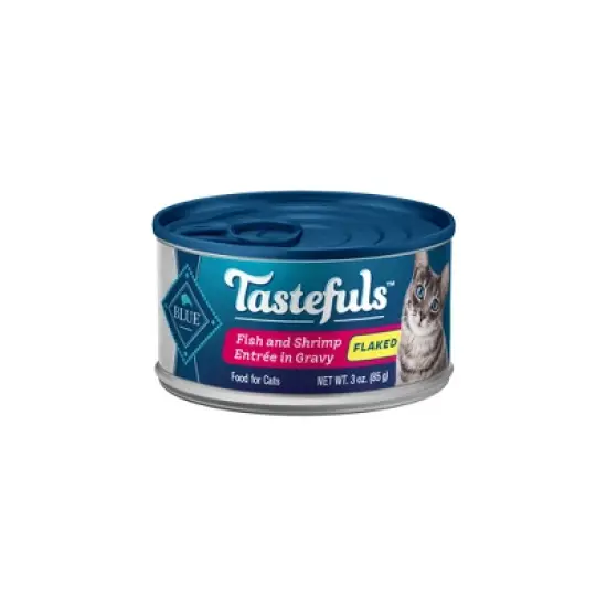 Blue Buffalo Tastefuls Adult Cat Fish and Shrimp Entree in Gravy Flaked Wet Cat Food - 3oz image {10}