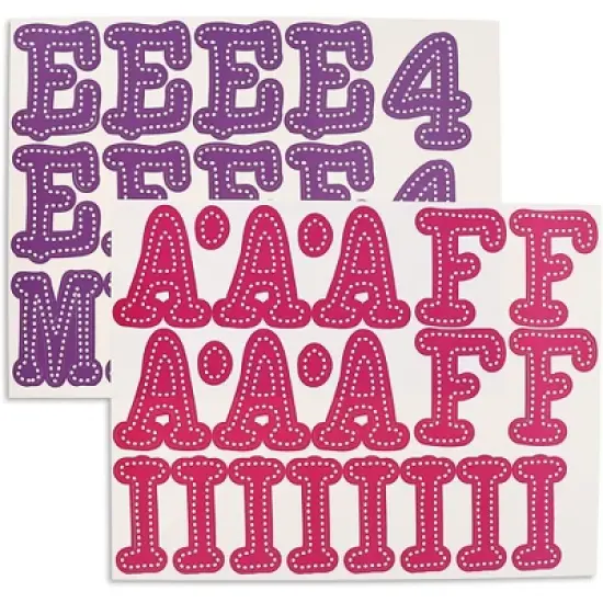 Sparkle and Bash 144-Count Alphabet Letters and Numbers Cutouts for Classroom Bulletin Board, Assorted Colors image {6}