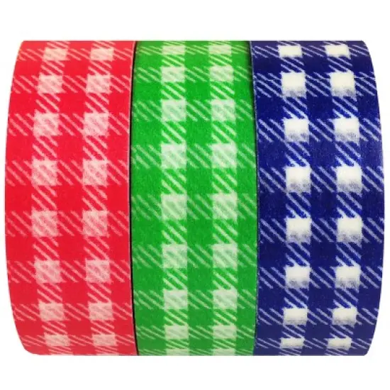 Wrapables Plaid Pleasure Japanese Washi Masking Tape (Set of 3) image {3}