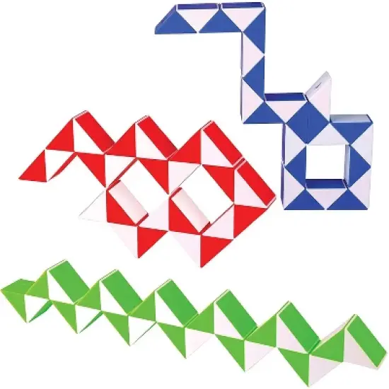 Neliblu 6 Sensory Fidget Snake Cube Twist Puzzles Toys for Kids, 6-Pack image {3}