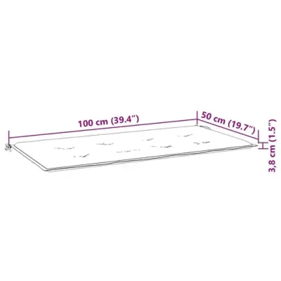 vidaXL Outdoor Patio Bench Garden Bench with Cushion for Porch Solid Wood Teak - Cream image {8}