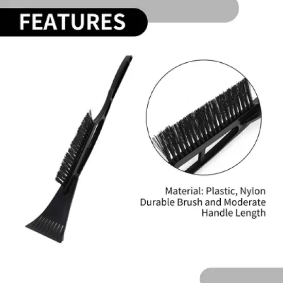 Unique Bargains Universal Car Ice Scraper Brush with Broom SUV Snow Frost Remover for Car Truck RV Nylon 1pc image {5}
