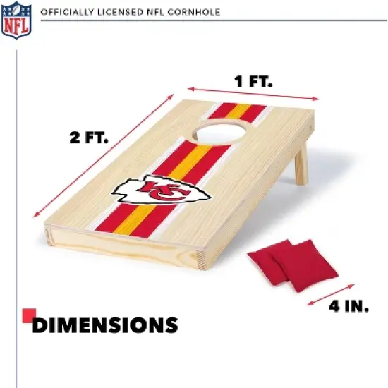 NFL Kansas City Chiefs 1'x2' Wood Cornhole Set image {4}